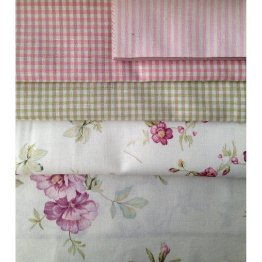 simta folk. ruzovy vzor kvetinovy kockovany romanticky vintage vidiesky zlty broskynovy oranzovy zeleny stonkovy vzor biely zaklad textil latka vesely obyvacka kuchyna dievcenska izba spalna.jpg